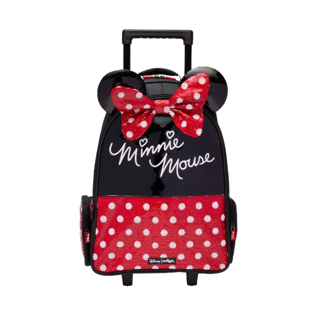 Smiggle Red Minnie Mouse Trolley Backpack