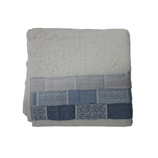 Virginia Jacq. Towel Offwhite/ Blue 50 X 100 Cm