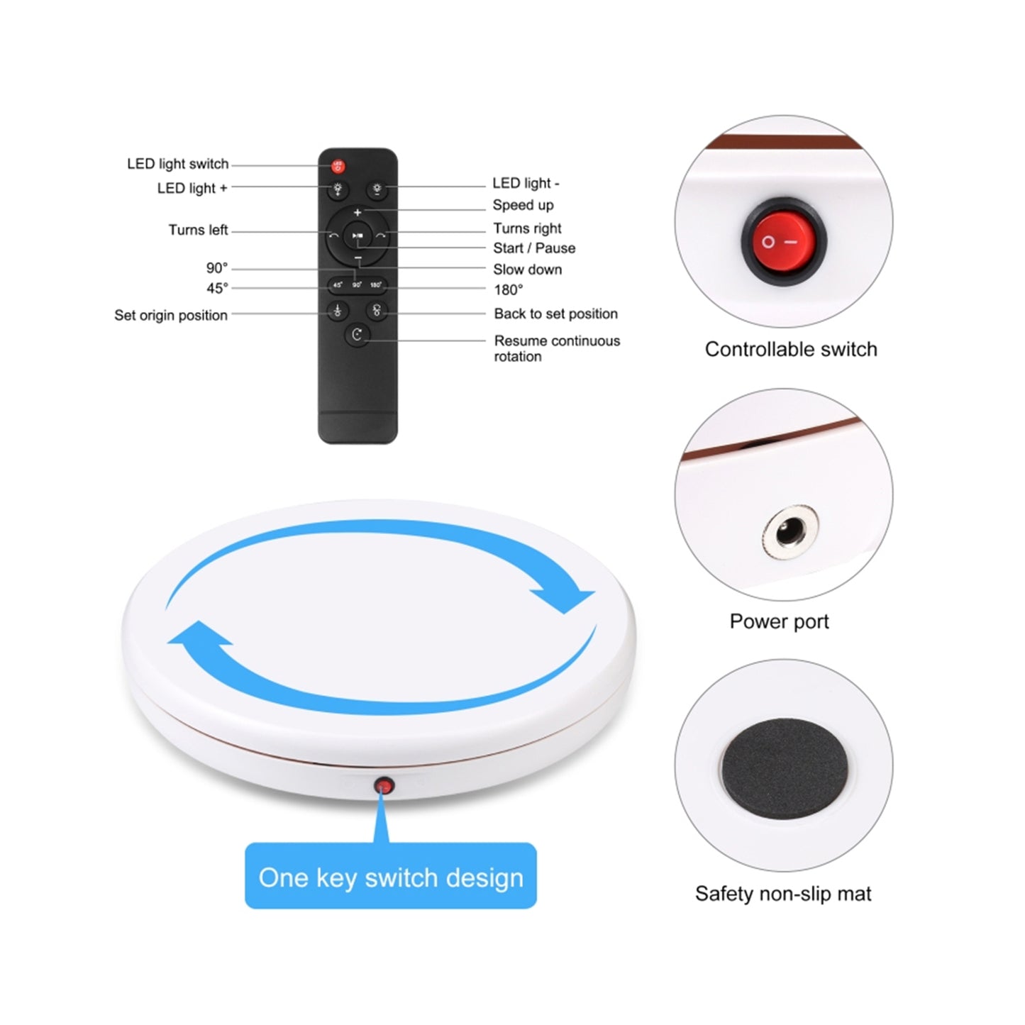 Rotating Table 45cm (Load Capacity 100kg)