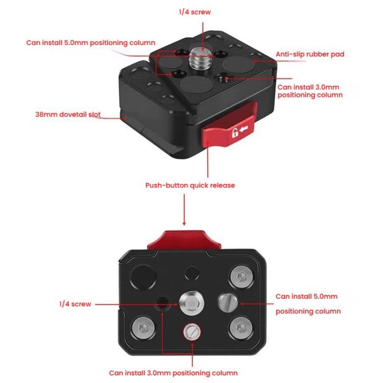 Mini V-Mount Quick Release Plate