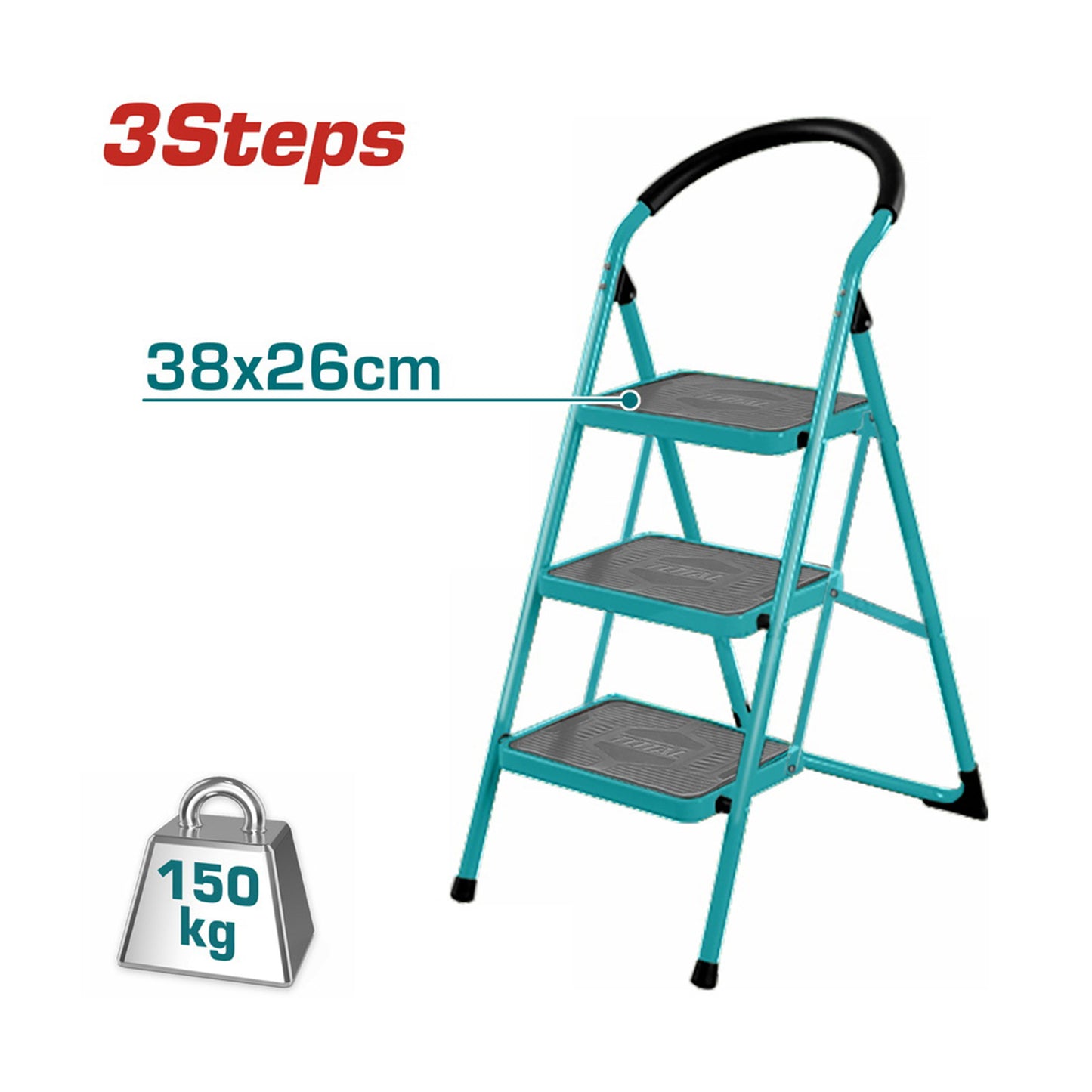Total Steel ladder 3 steps TOTAL