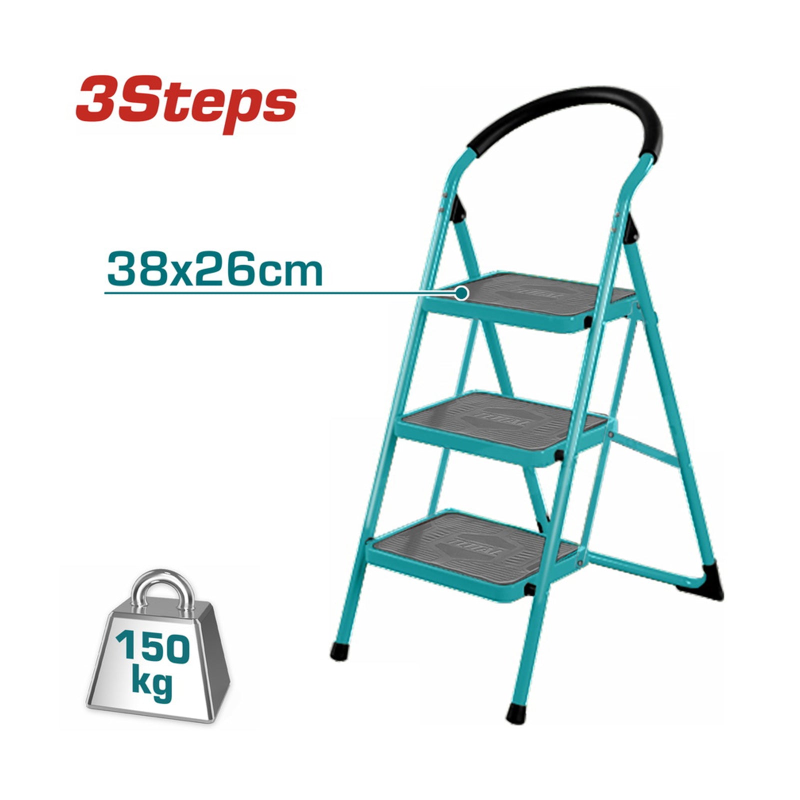 Total Steel ladder 3 steps