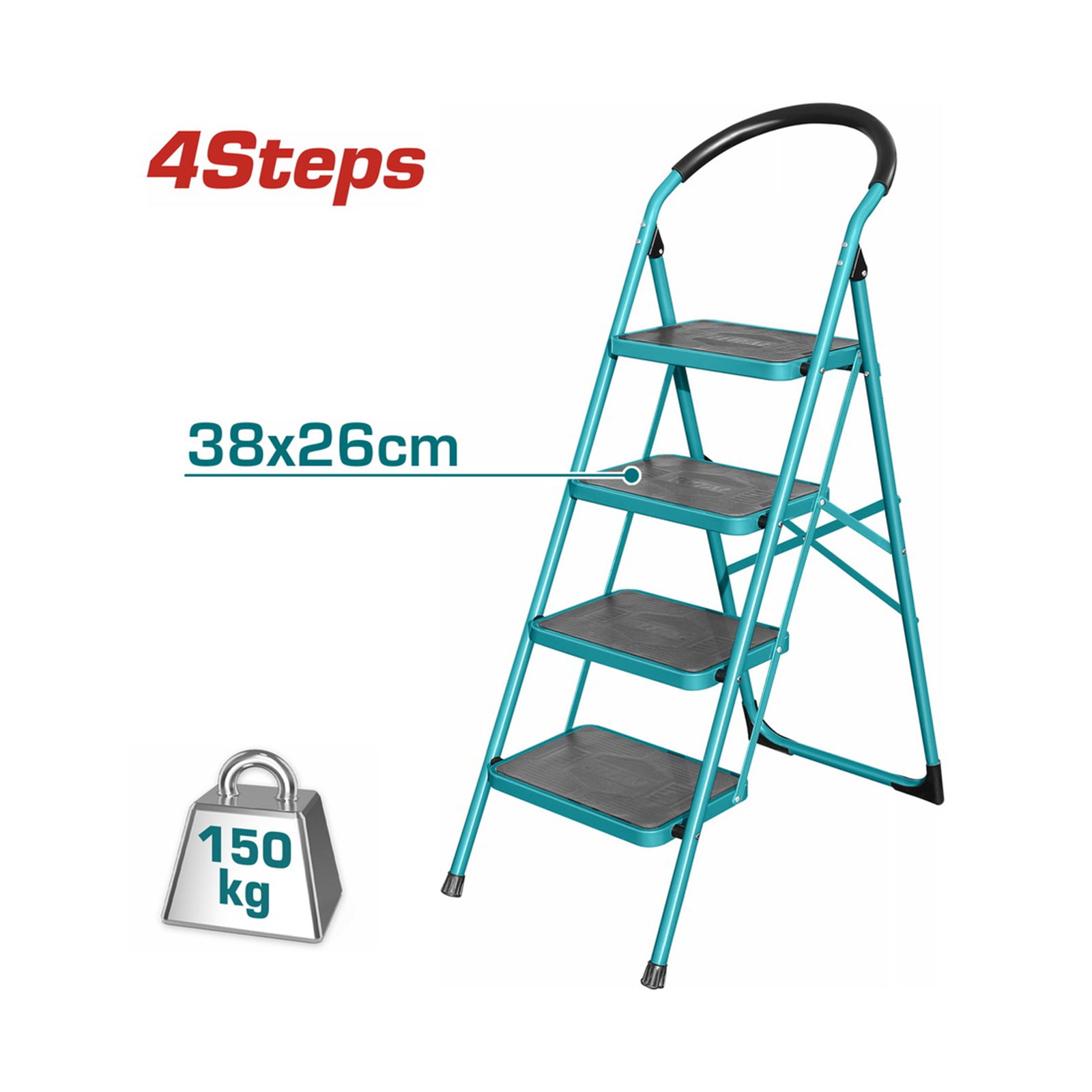 Total Steel ladder 4 steps