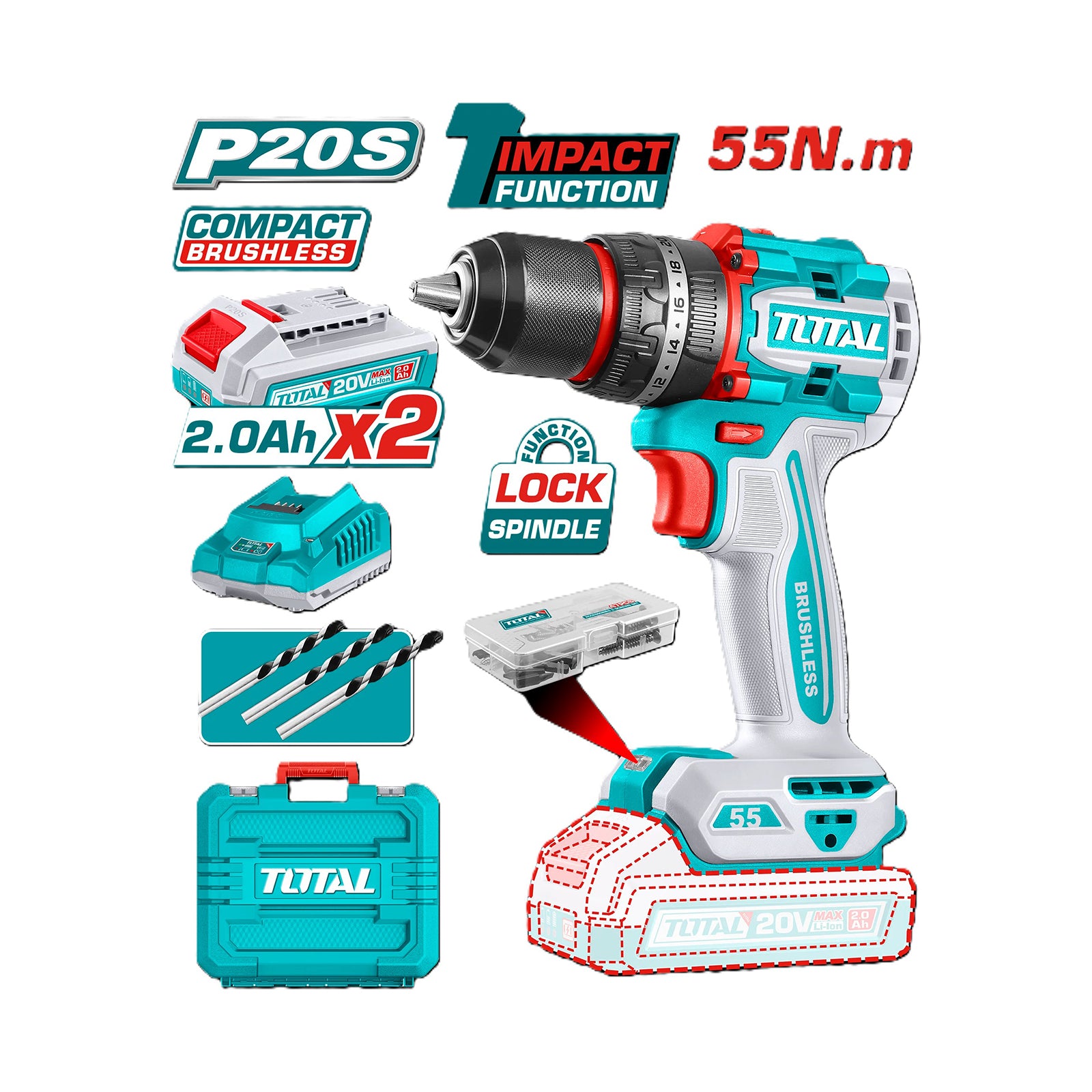 Compact Brushless Cordless Impact Drill