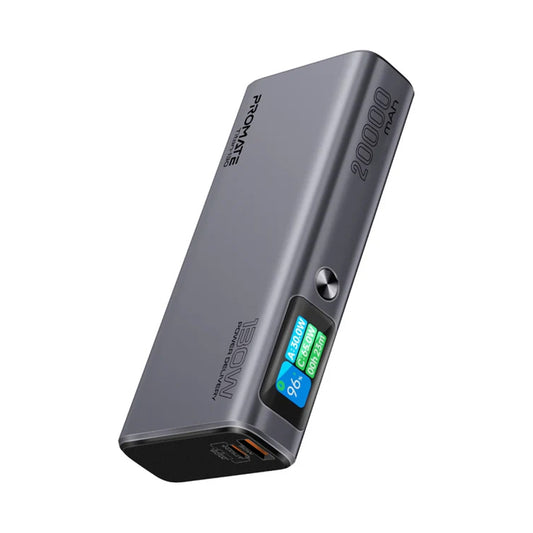 PROMATE SLEEK 130W MULTI-PORT DELIVERY POWER BANK WITH LCD