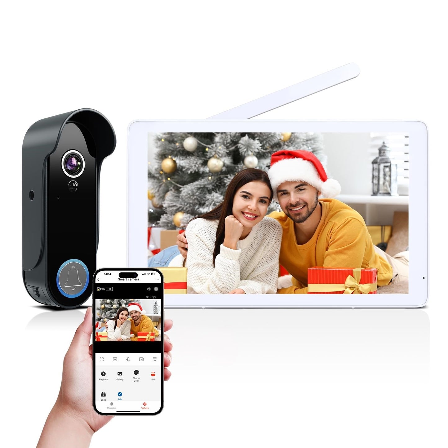 Tuya Smart Video Doorbell 8-inch , HD 1080p Camera