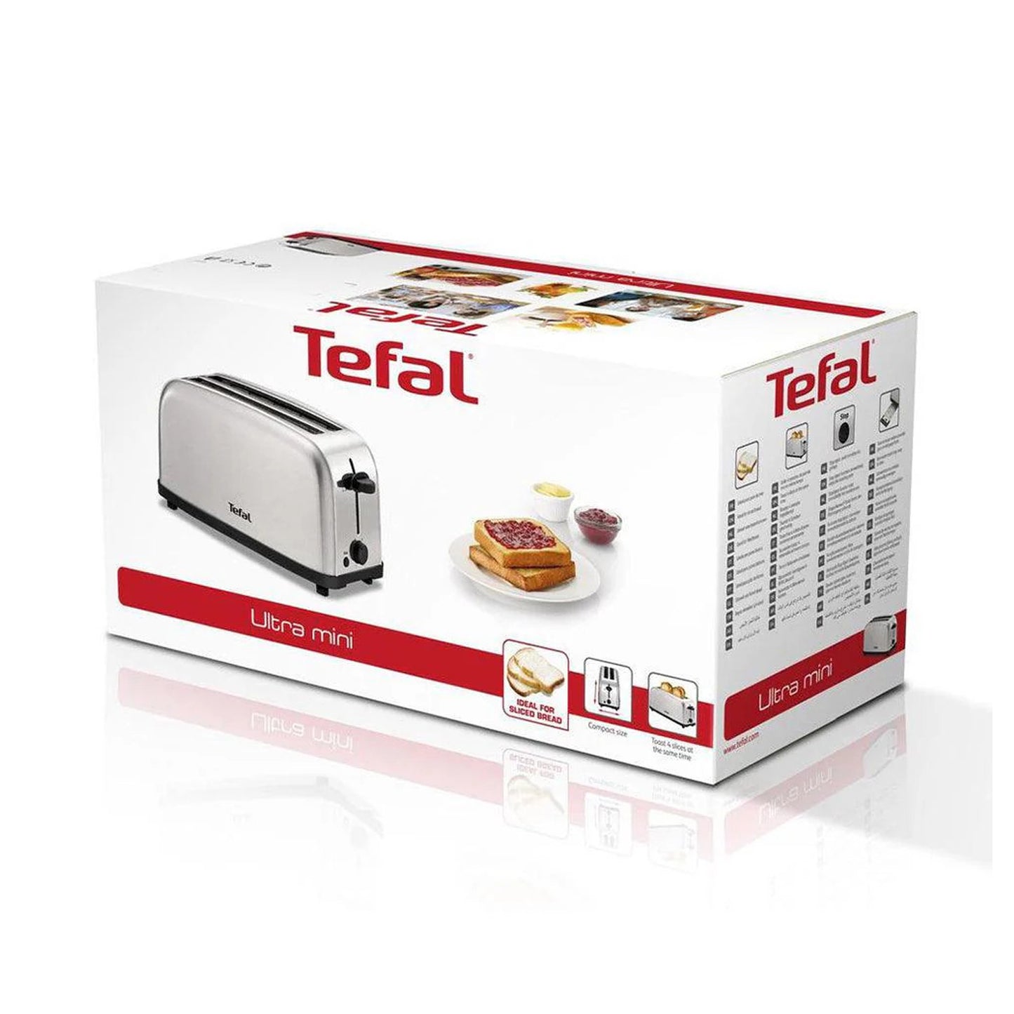 Tefal Equinox 4-Slice Toaster (1400W, Stainless Steel)