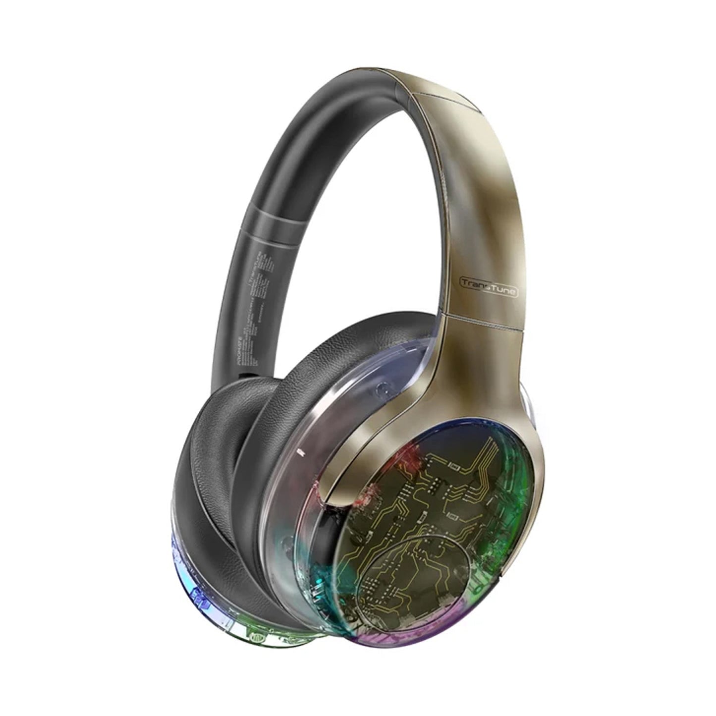 Active Noise Cancelling Hi-Fi Wireless Headphones RGB Lights