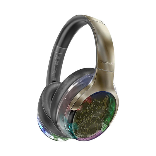 Active Noise Cancelling Hi-Fi Wireless Headphones RGB Lights
