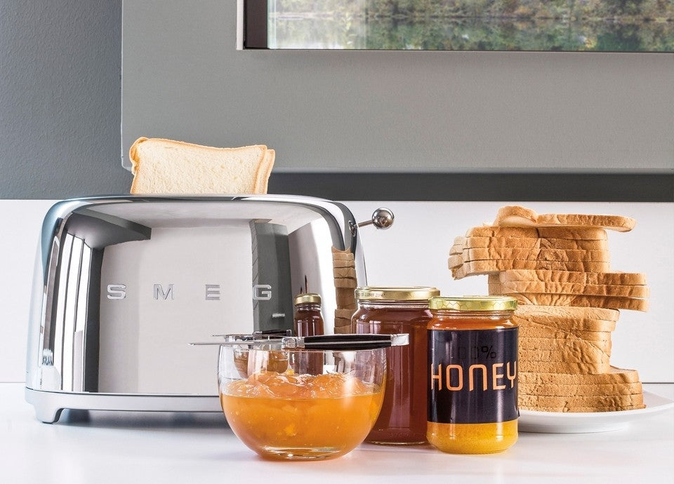 Smeg 2 Slice Toaster Chrome