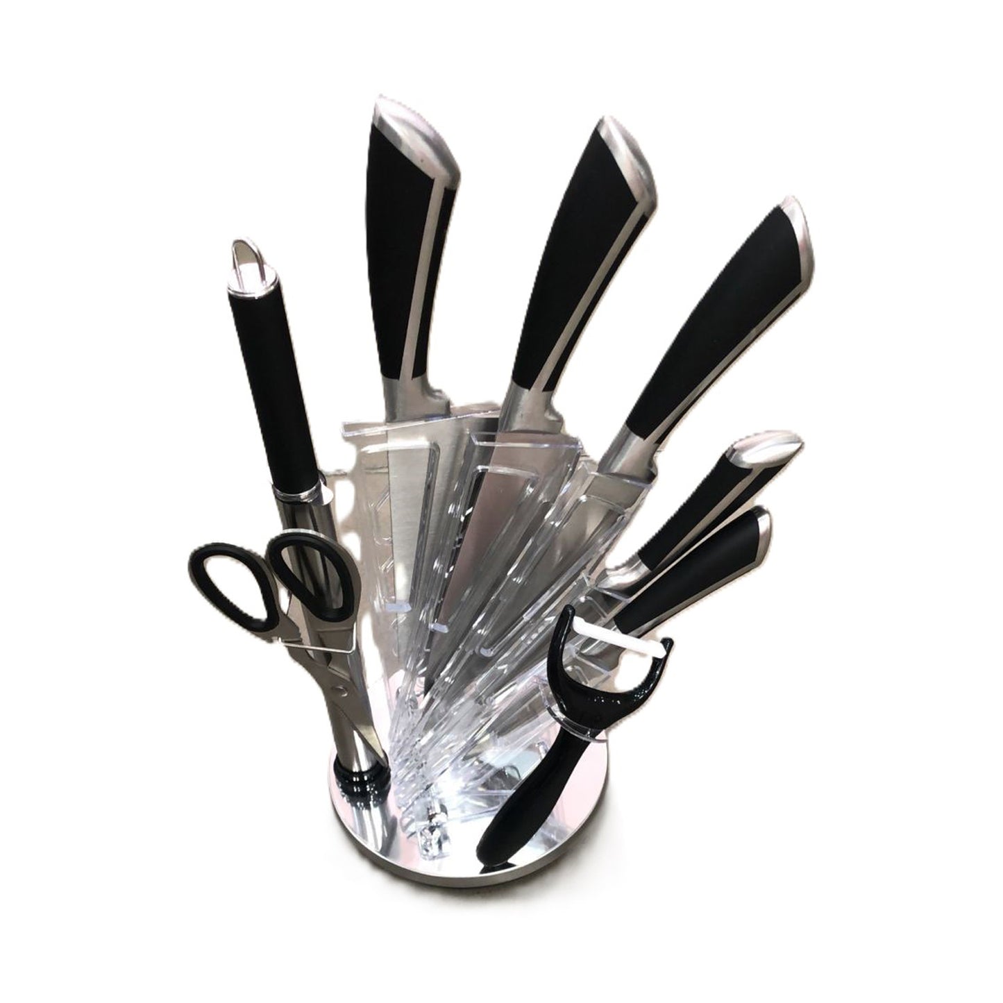 Knife Set 8pcs Black.