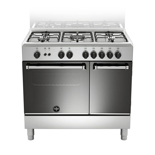 LA GERMANIA Cooker 90Cm Bottle 4 Gas Burners Silver