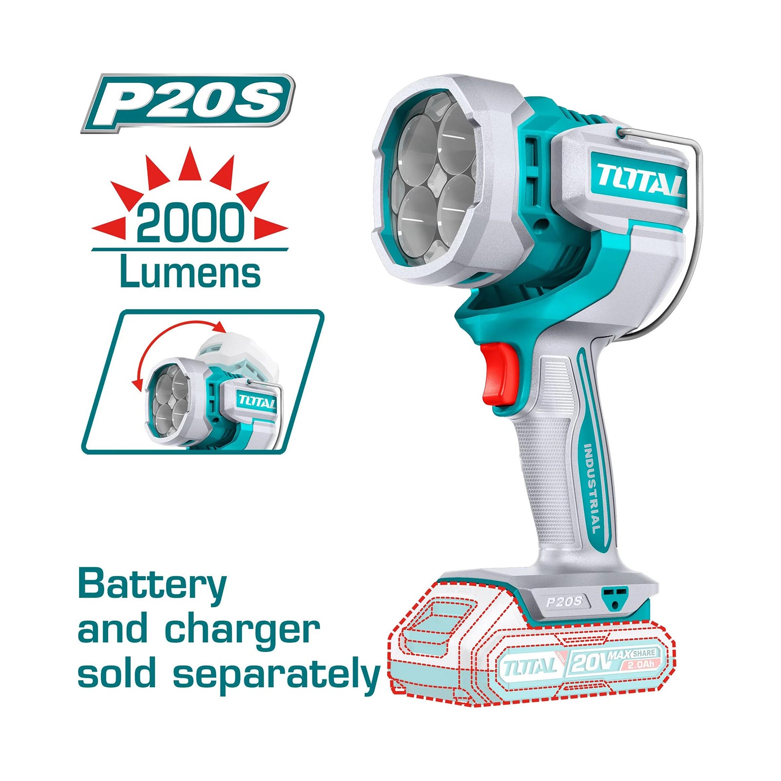 Cordless work lamp