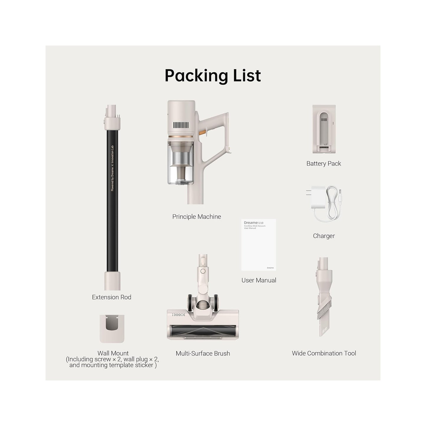 Dreame Cordless Upright Stick Vacuum Cleaner, 19000 Pa Power