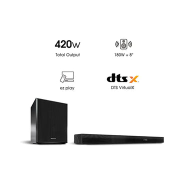 HISENSE 3.1.2 CHANNEL SOUNDBAR WITH WIRELESS SUBWOOFER HISENSE