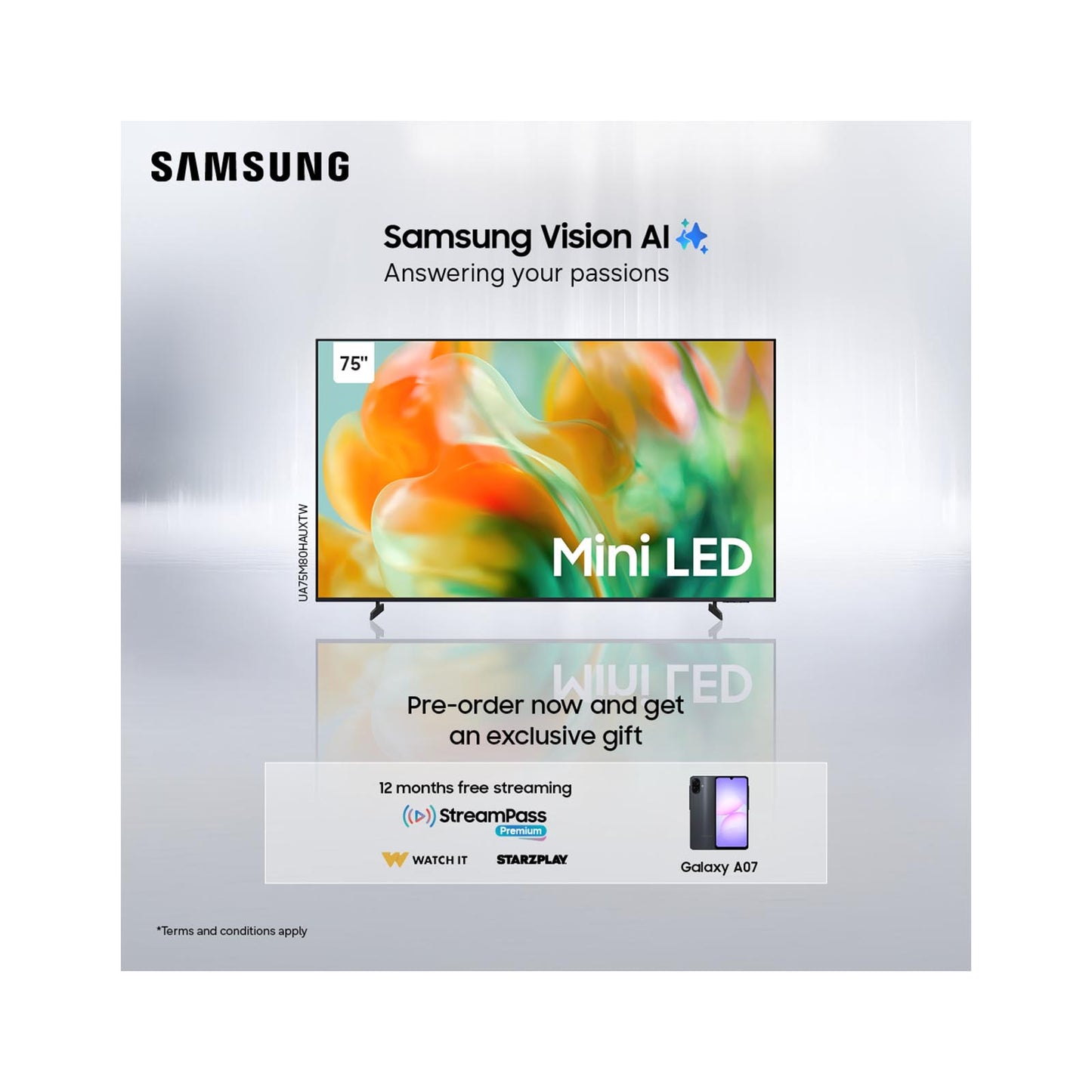 Samsung 75" M80H 4K UHD TV + A07 SAMSUNG