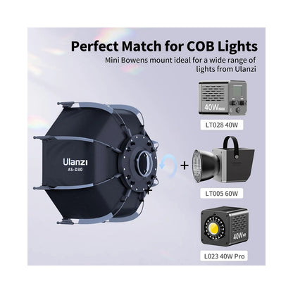 Ulanzi 30cm Octagonal Softbox with Mini Bowens Mount