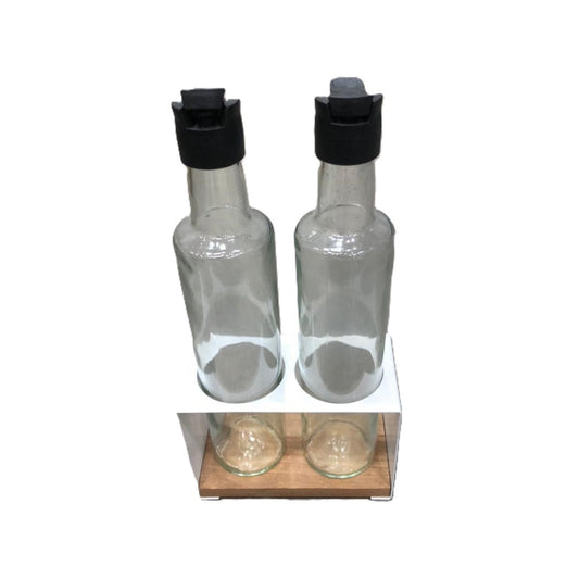 OIL SET WITH METAL-WOOD RACK