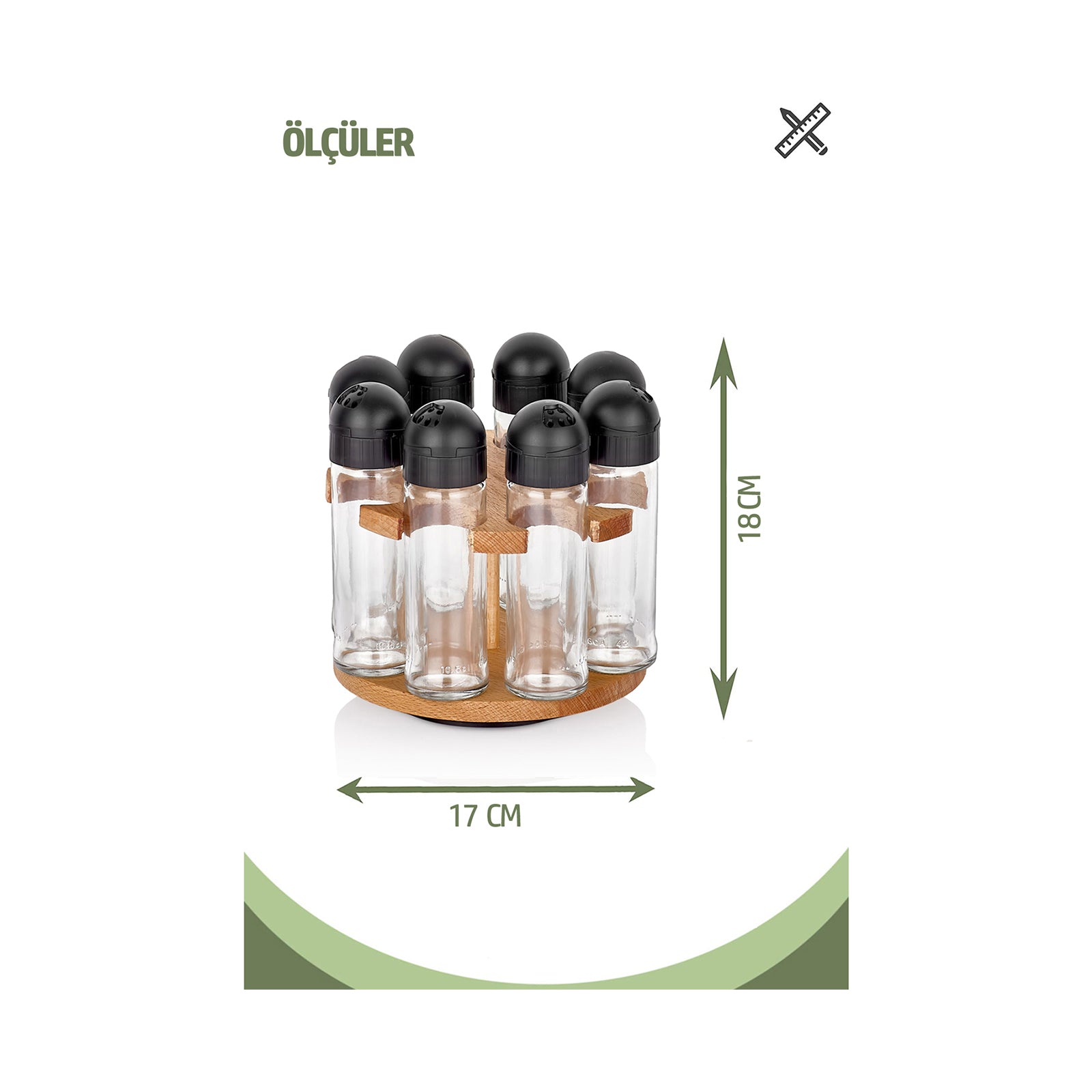 REVOLVING SPICE RACK - 8 PCS