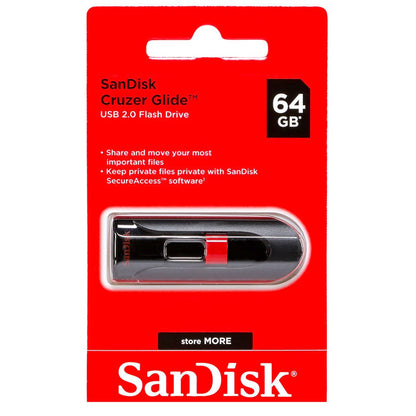 SANDISK 64GB CRUZER GLIDE 3.0 FLASH DRIVE