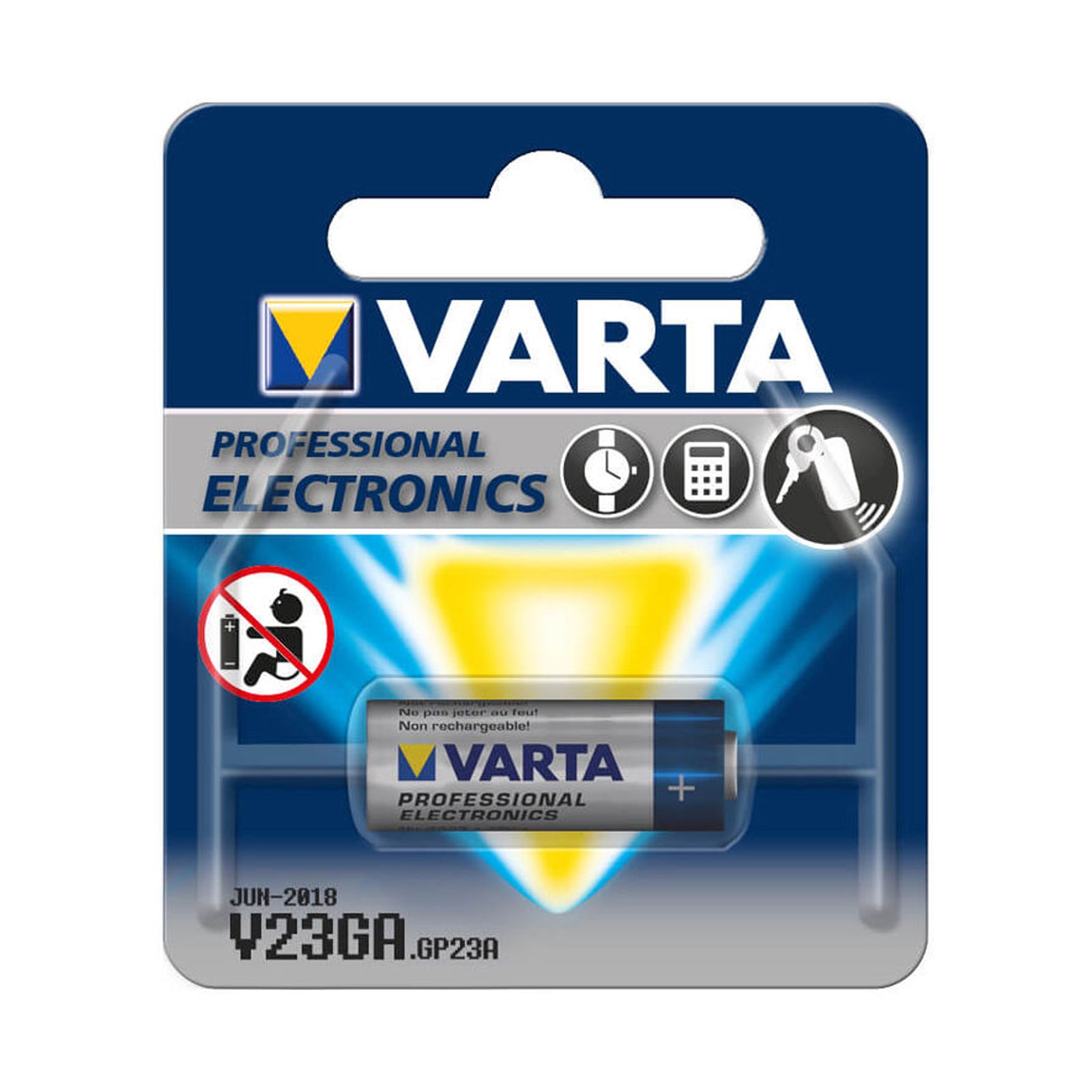 VARTA BATTERY ALKALINE V23GA LR44 PROFESSIONAL ELECTRONICS