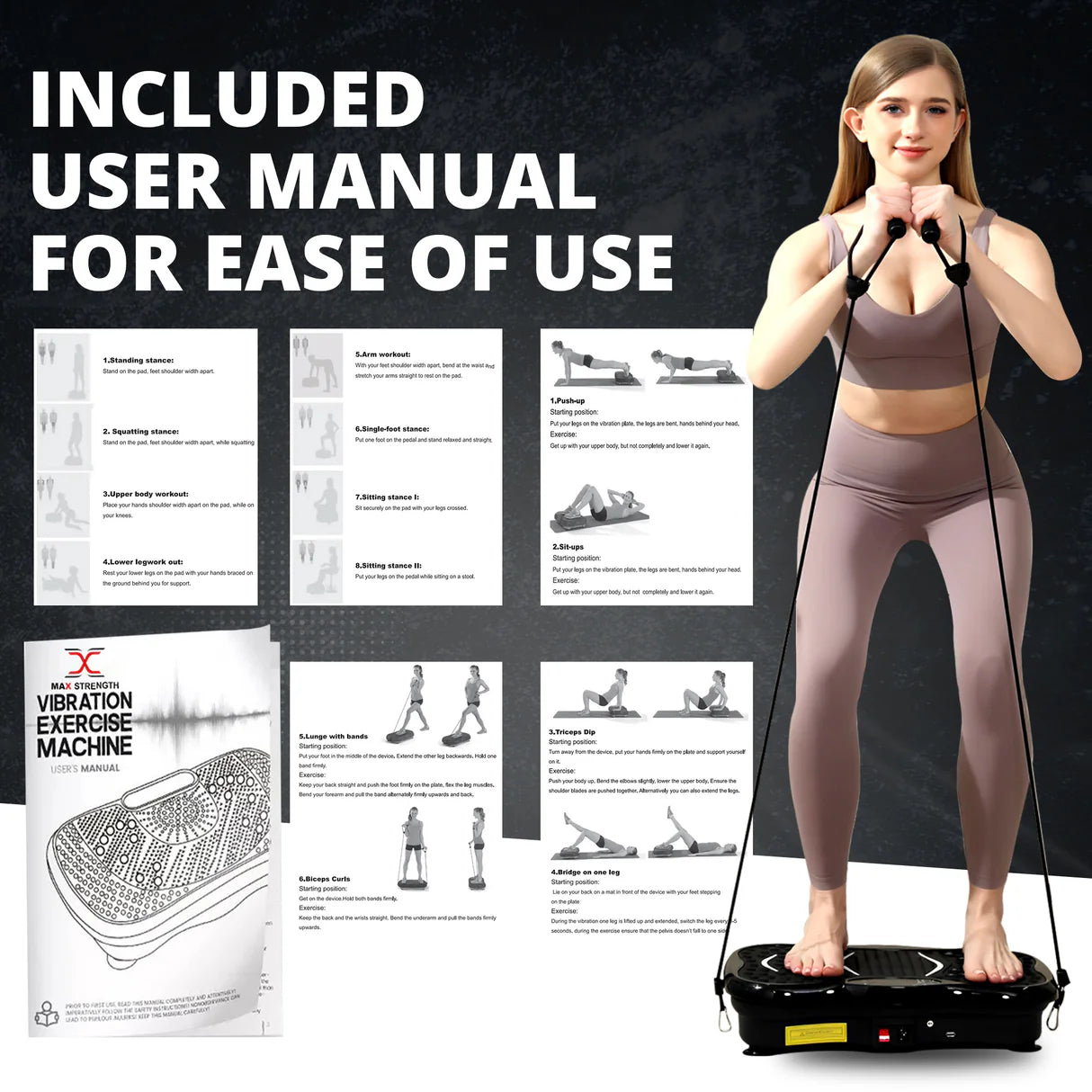 Vibration Plate With Remote, Bluetooth & LED