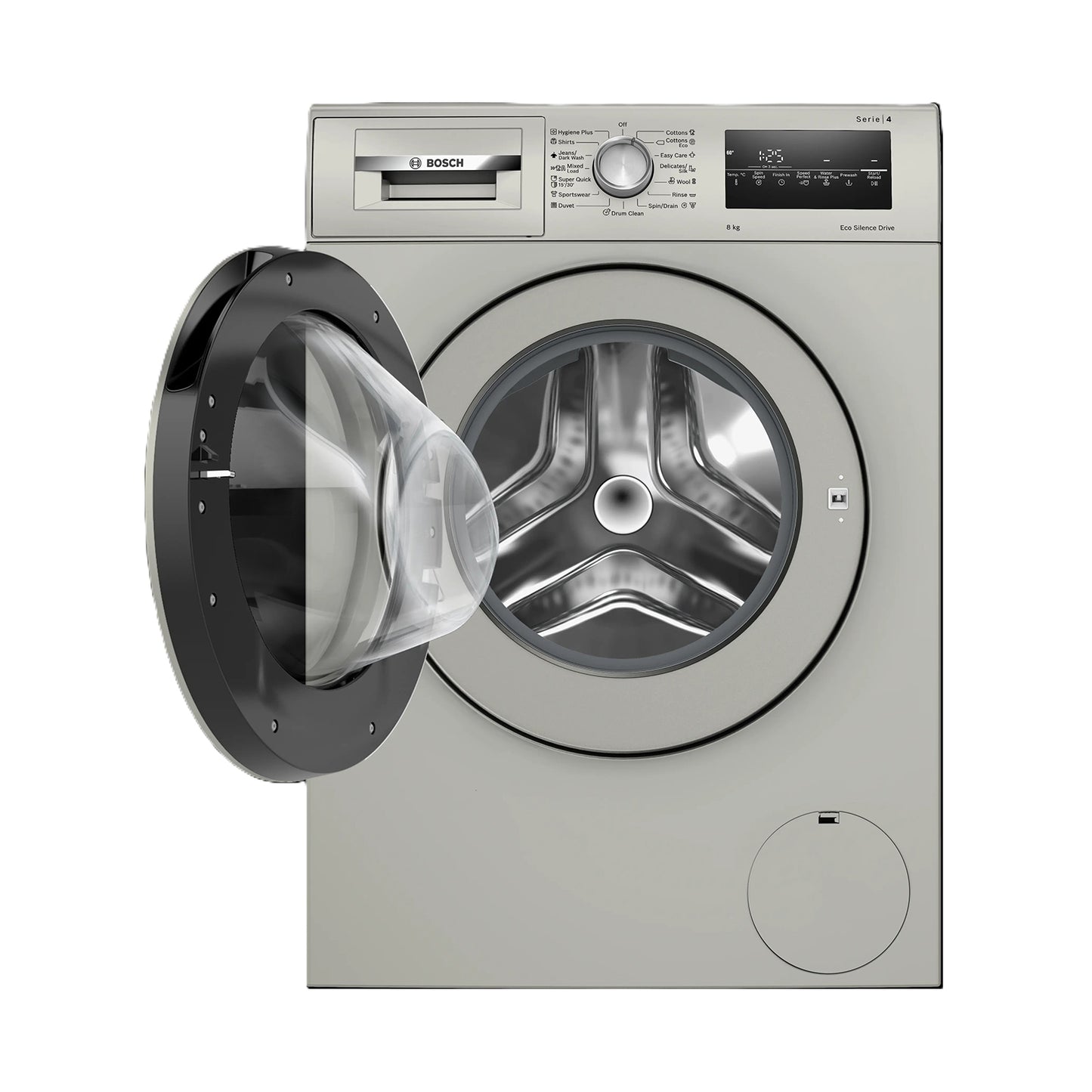 BOSCH Washer Front Load 8KG 1400RPM Series 4 Inox