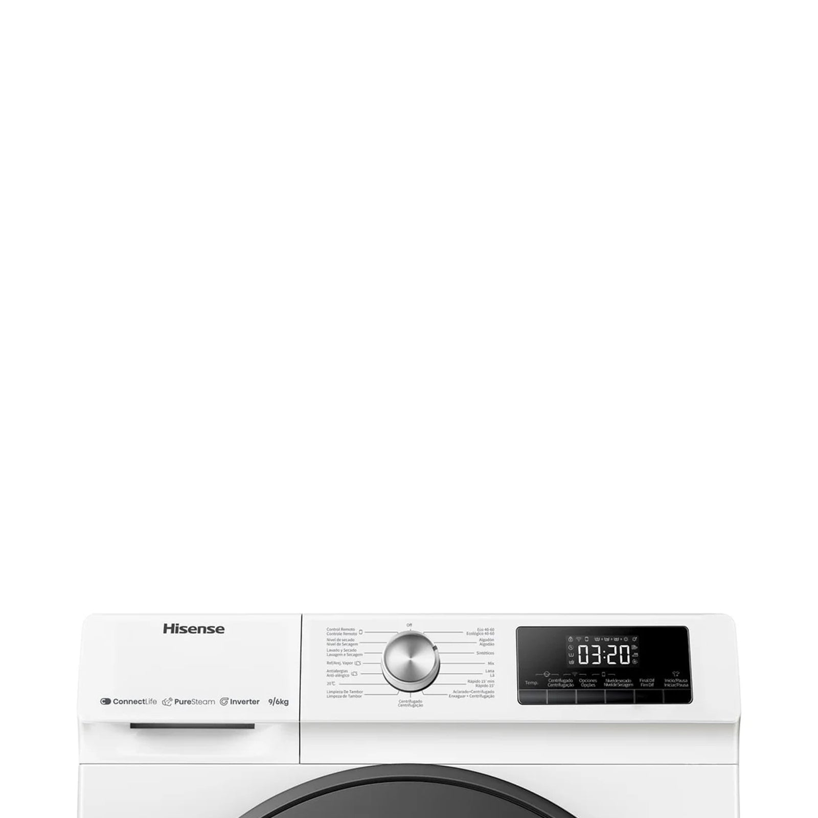 HISENSE Washer + Dryer 9/6 KG 1400 RPM Steam Inverter White