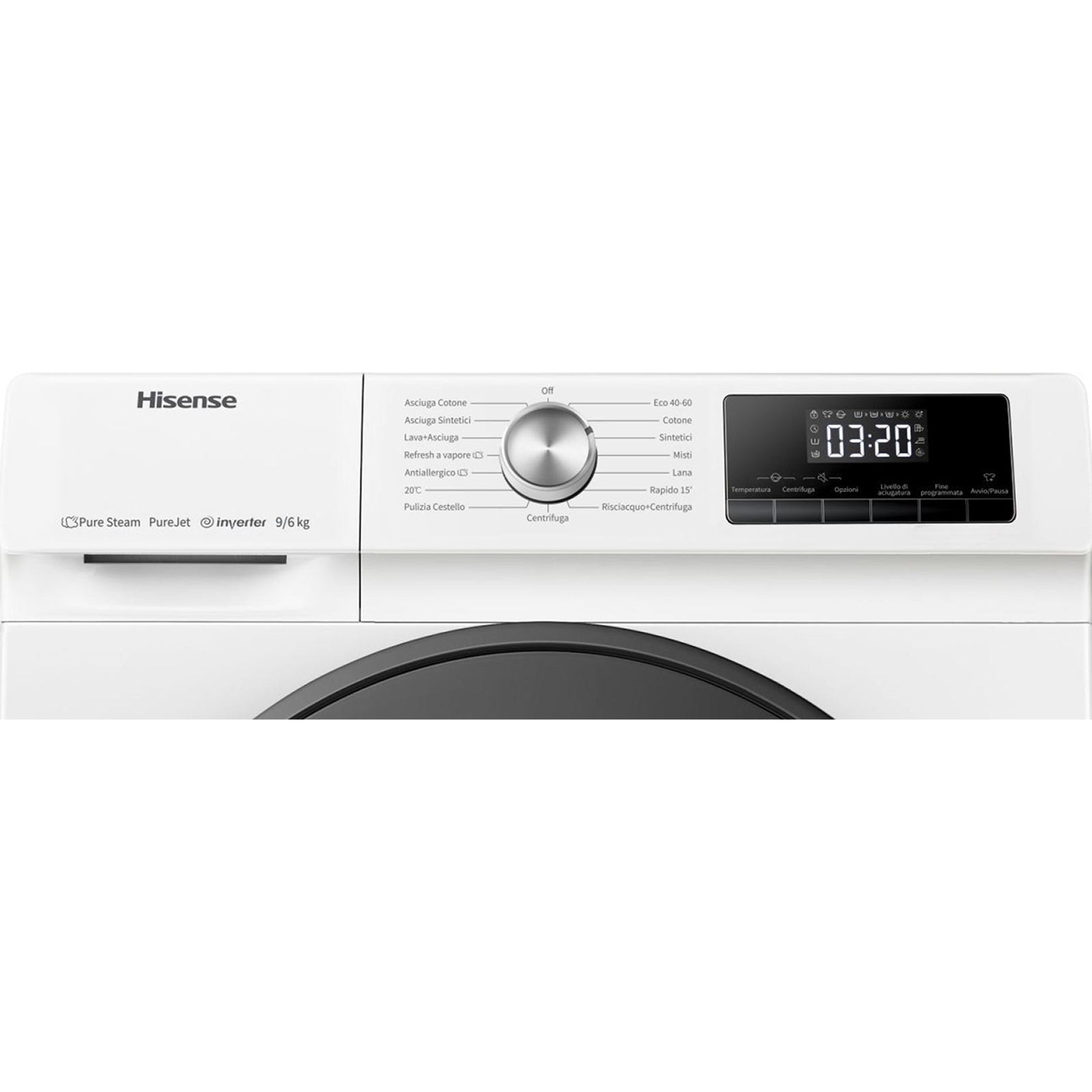 HISENSE Washer + Dryer 9/6 Kg Front Load 1400 RPM White