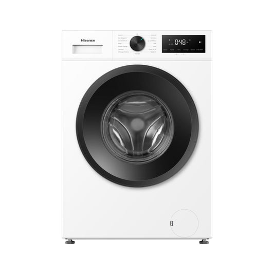 HISENSE Washer Front Load 8KG 1400RPM Inverter Steam White HISENSE