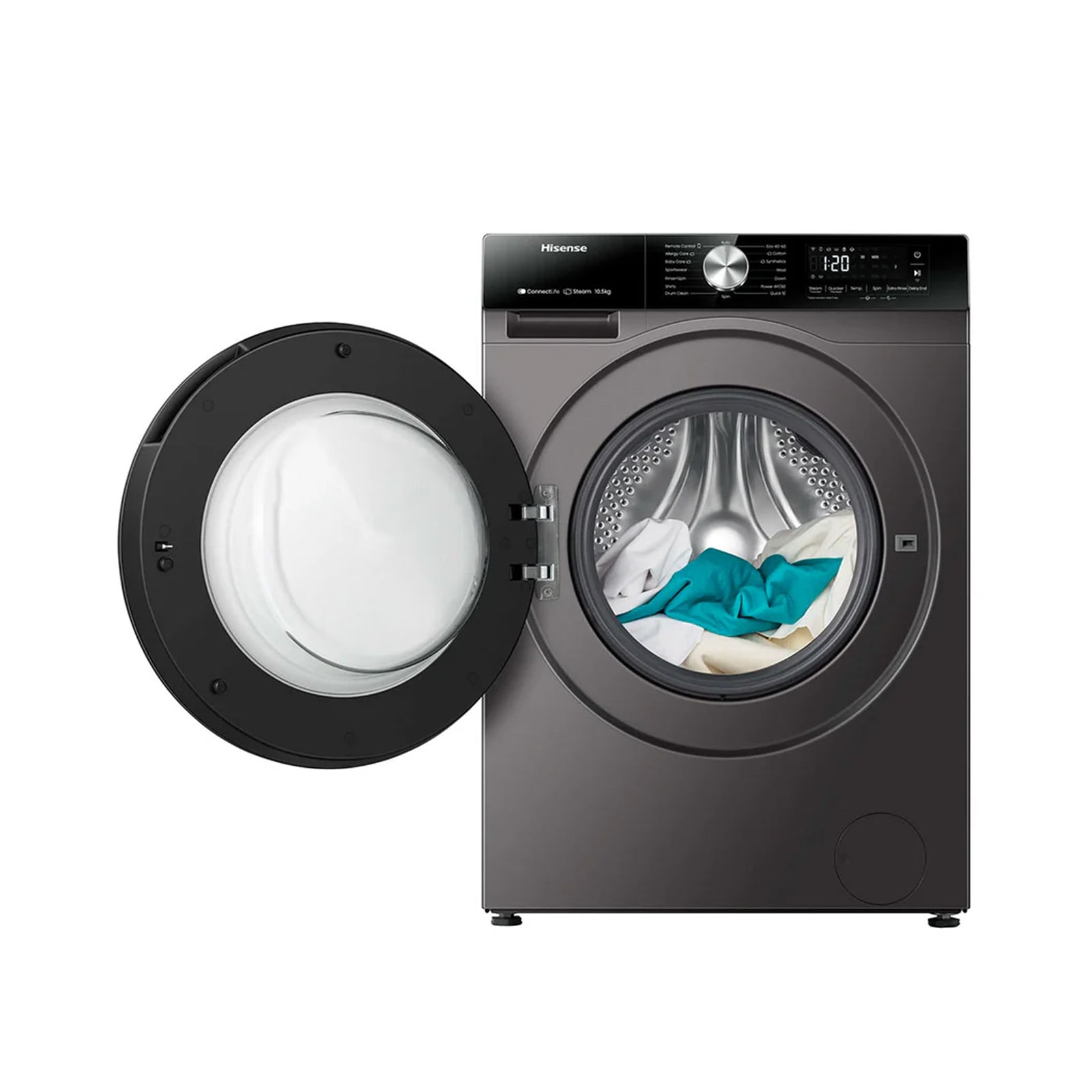 HISENSE Washer Front Load 10.5KG 1400RPM Inverter Titanium