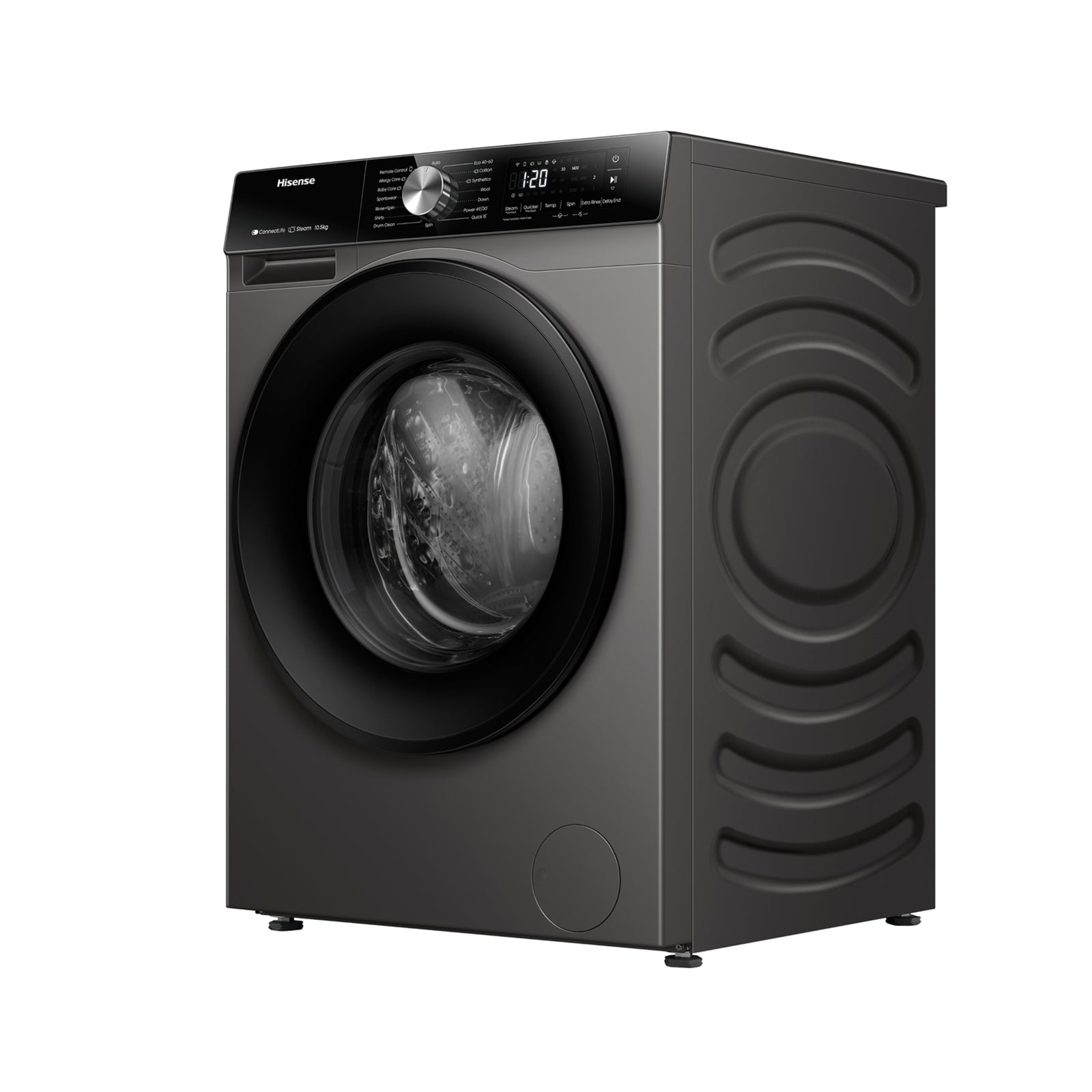 HISENSE Washer Front Load 10.5KG 1400RPM Inverter Titanium