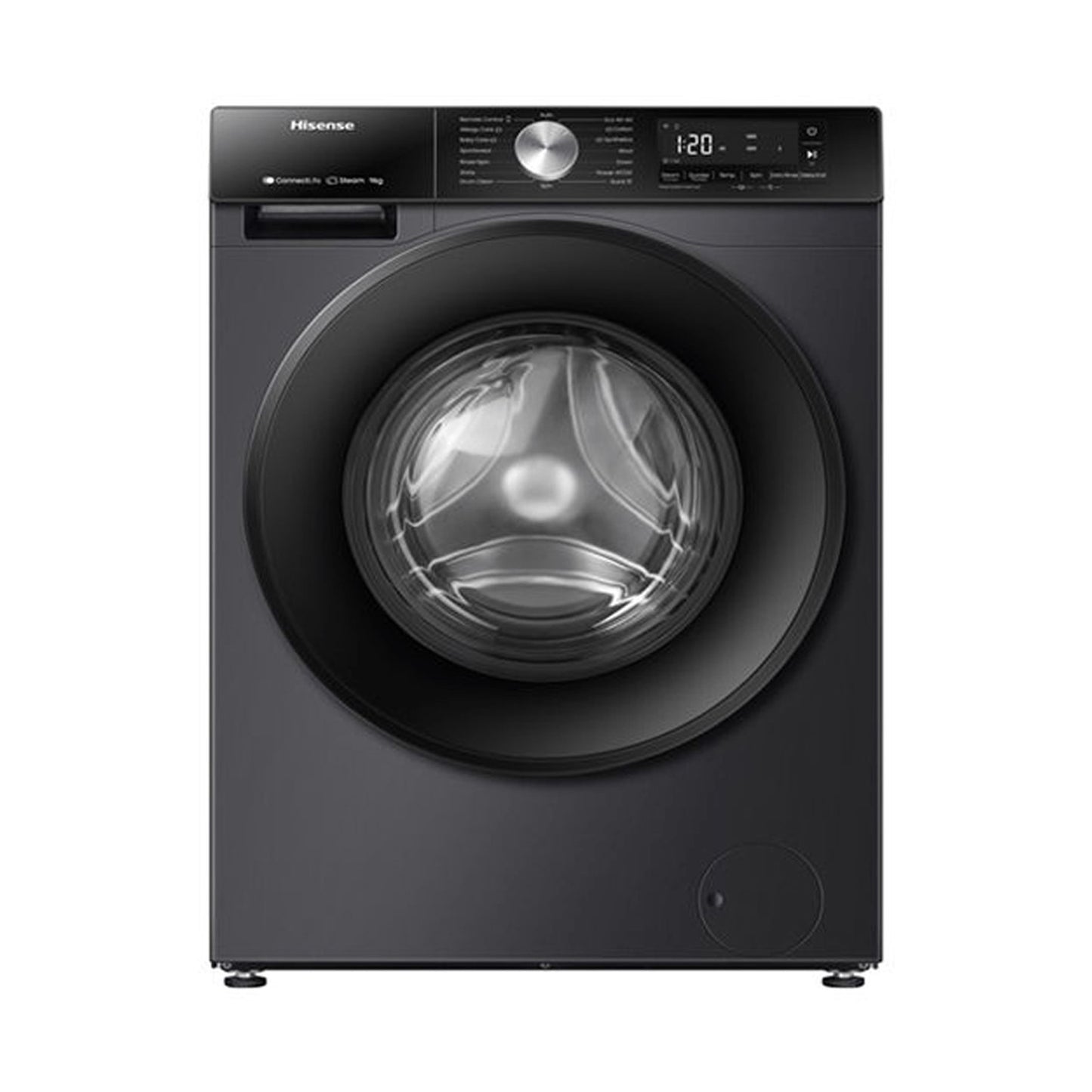 HISENSE Washer Front Load 9KG 1400RPM Inverter Steam Titaniu