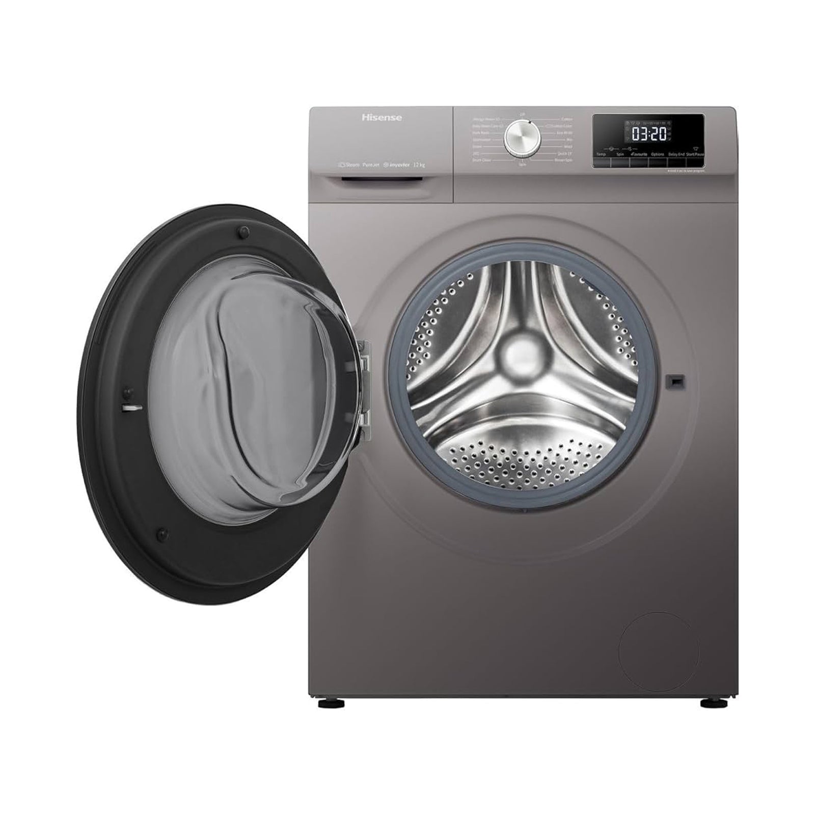 HISENSE Washer 12 Kg Front Load 1400RPM Silver