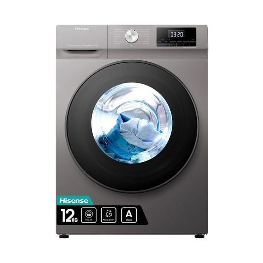 HISENSE Washer 12 Kg Front Load 1400RPM Silver