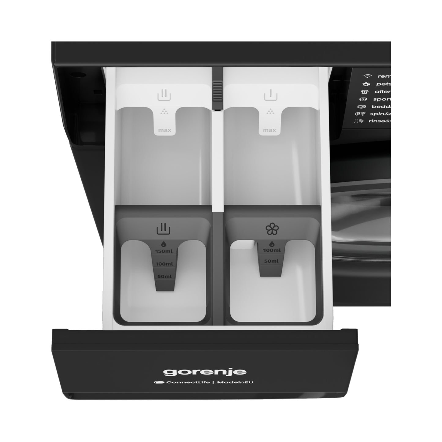GORENJE Washer Front Load 8KG 1400Rpm Inverter WIFI Black