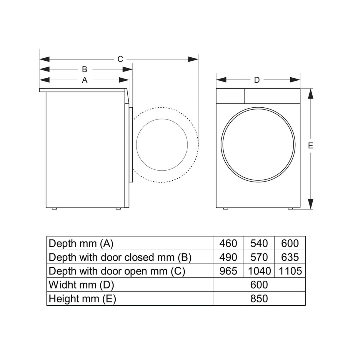 GORENJE Washer Front Load 8KG 1400RPM G400 Titanium