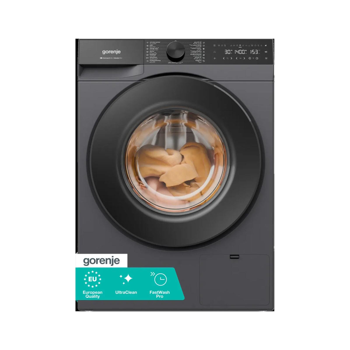 GORENJE Washer Front Load 10KG 1400RPM G600 Titanium
