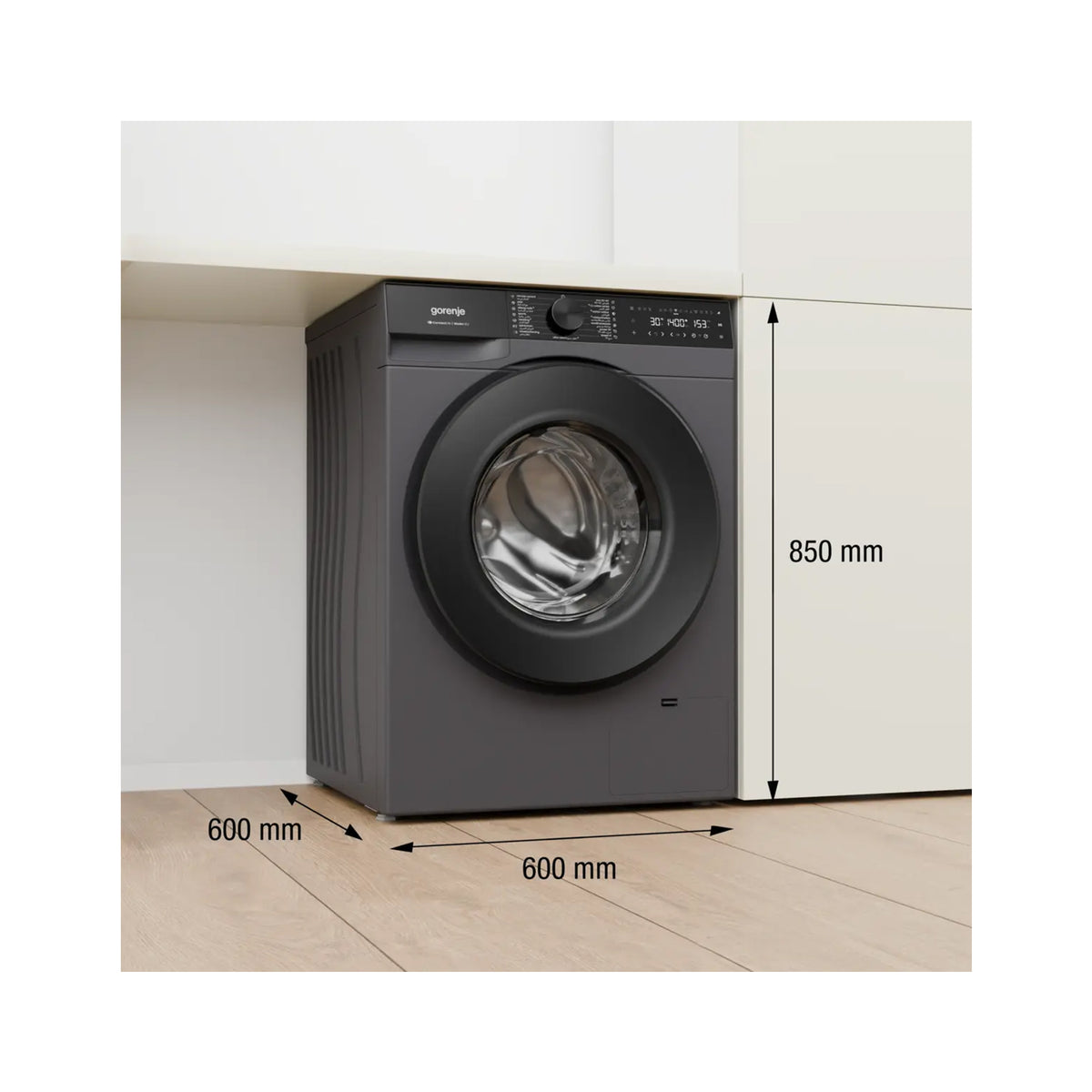 GORENJE Washer Front Load 10KG 1400RPM G600 Titanium