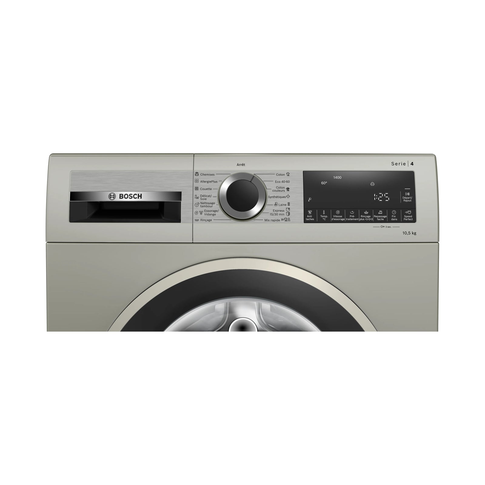 BOSCH Washer Front Load 10.5 Kg 1600 RPM Stainless Steel