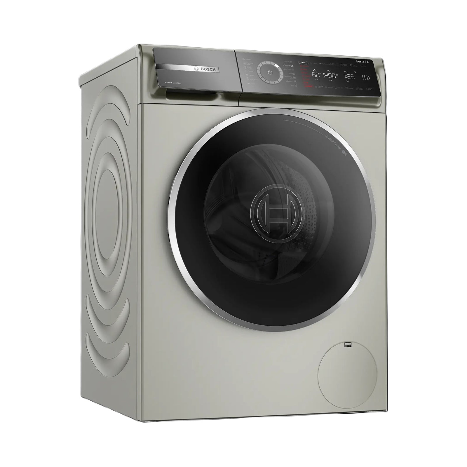 BOSCH Washer Front Load 9KG 1400RPM Series8 HomeConnect Inox
