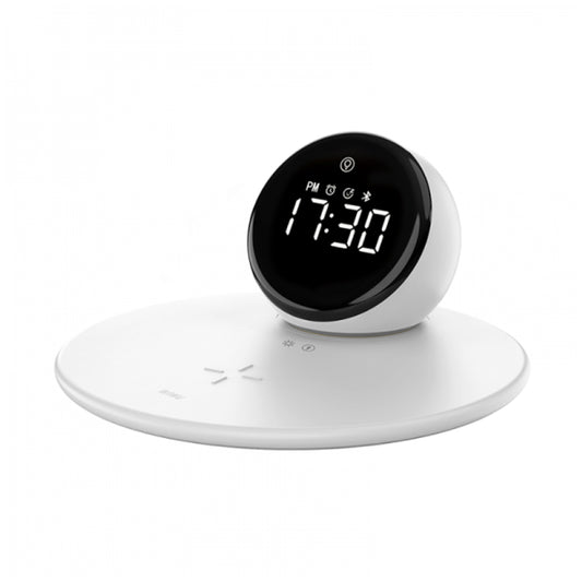 WIWU Wireless Charger With Digital Alarm Clock And Bluetooth