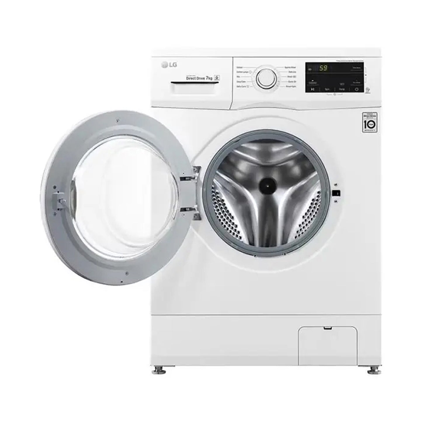 LG* Washer 7Kg Front Load 1200RPM White