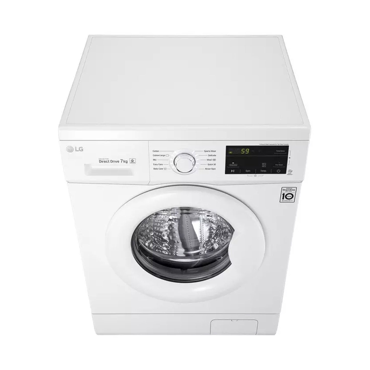 LG* Washer 7Kg Front Load 1200RPM White