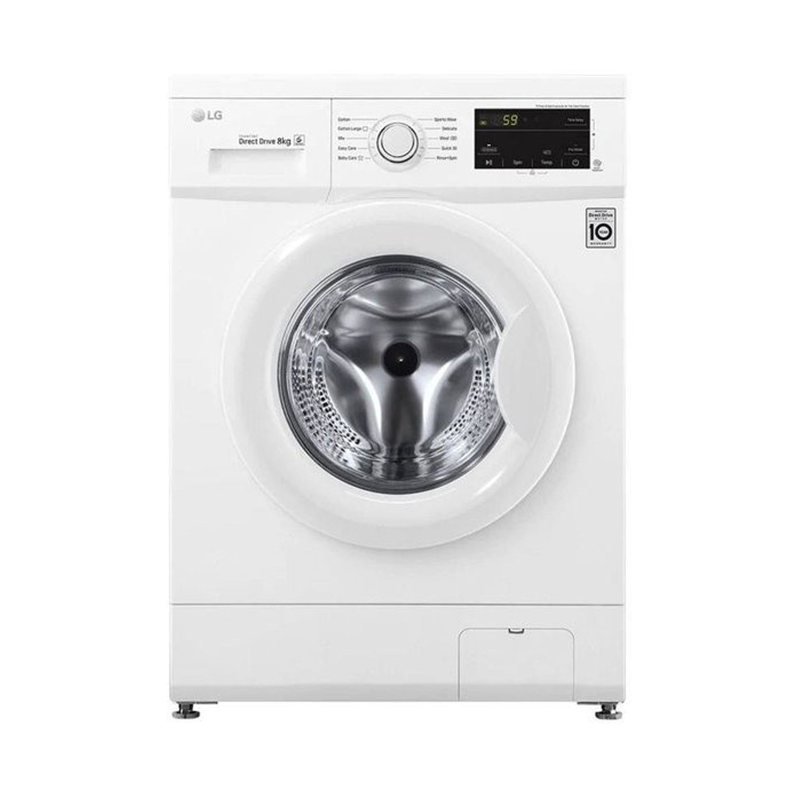 LG Washer Front Load 8 Kg 1200RPM White (BU)