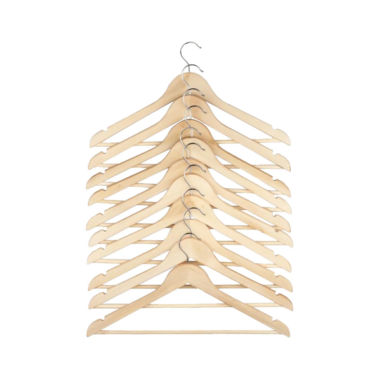 Wooden Hanger Set Of 10