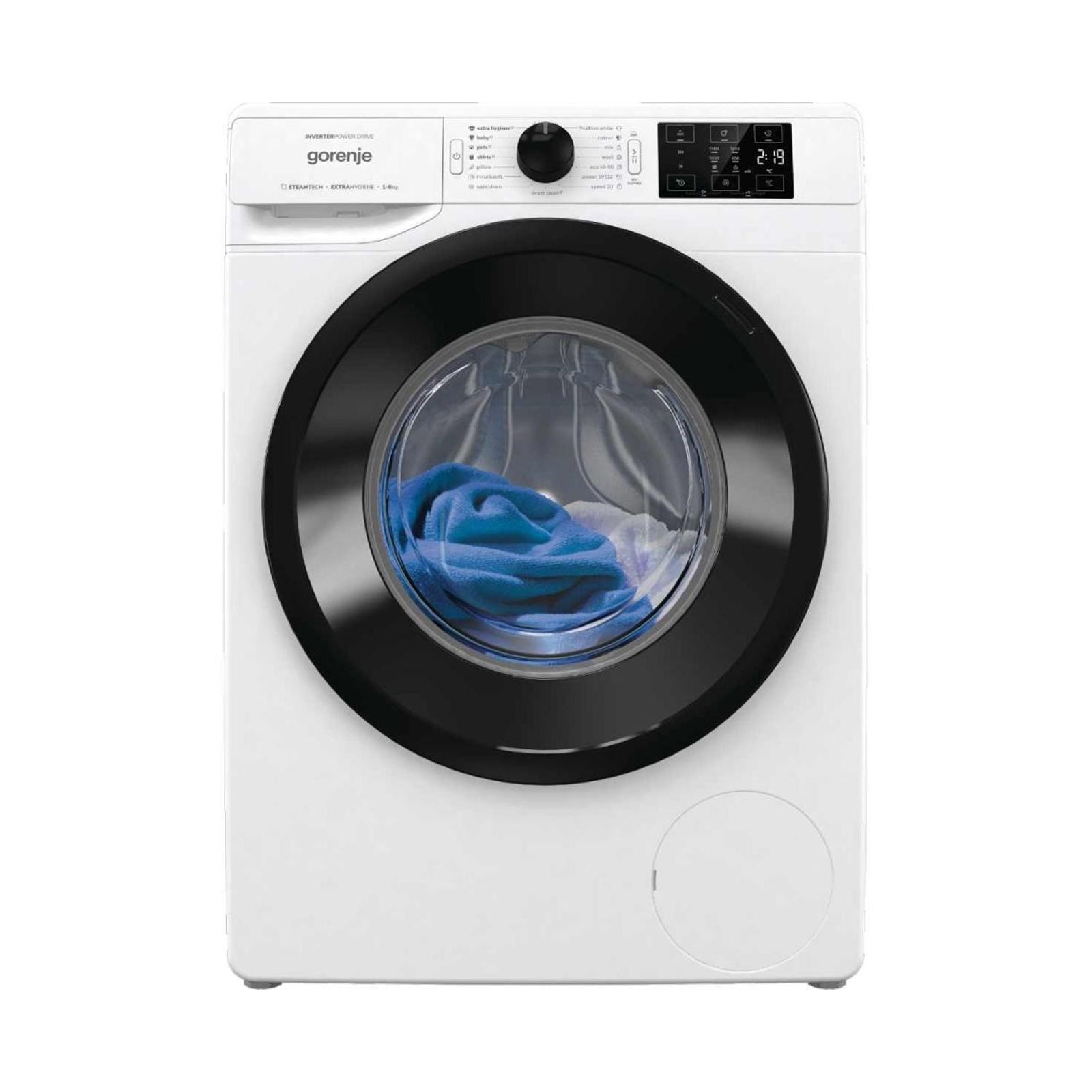 GORENJE Washer Front Load 9KG 1400Rpm Inverter Steam White