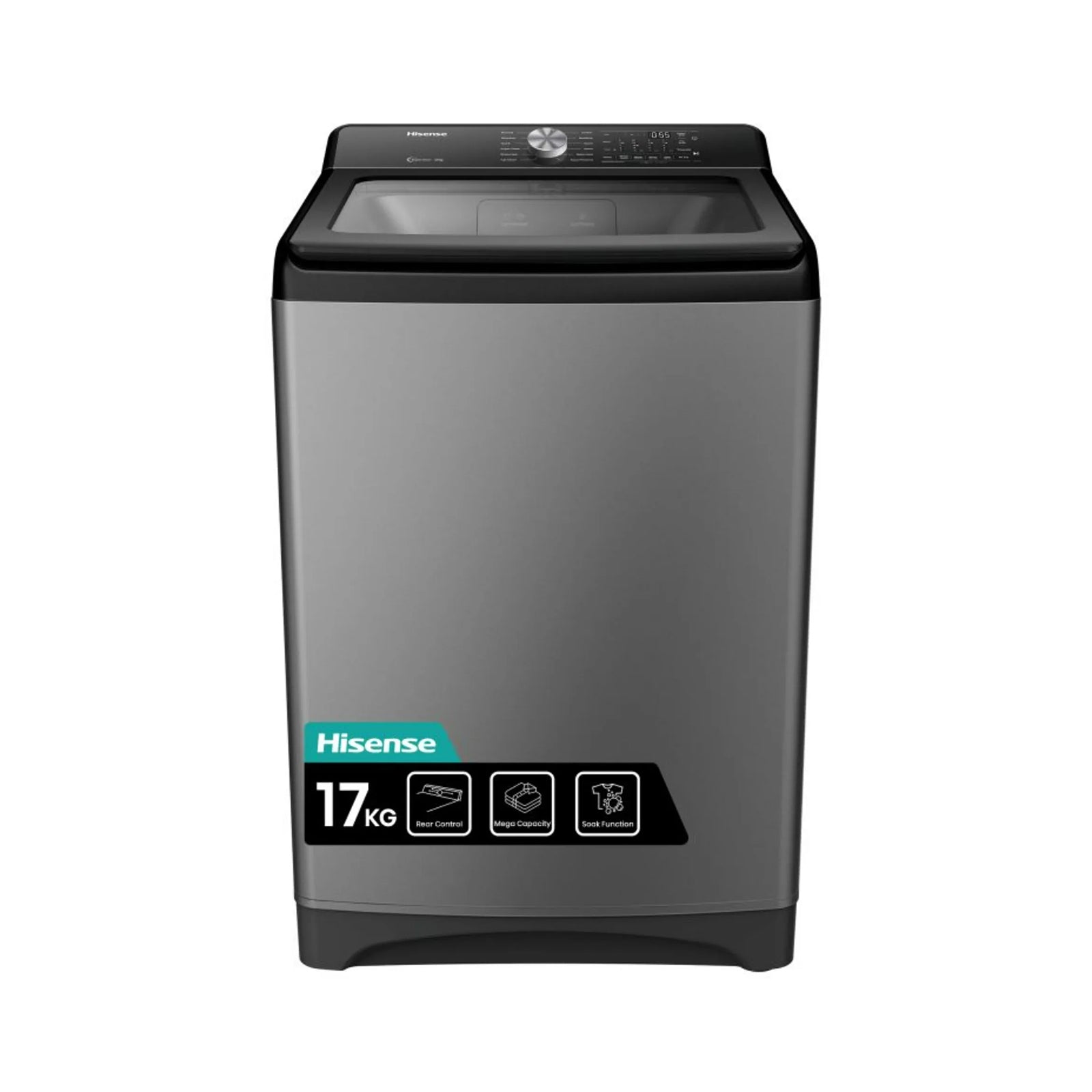 HISENSE Washer Top load 17KG iBubble Titanium Grey