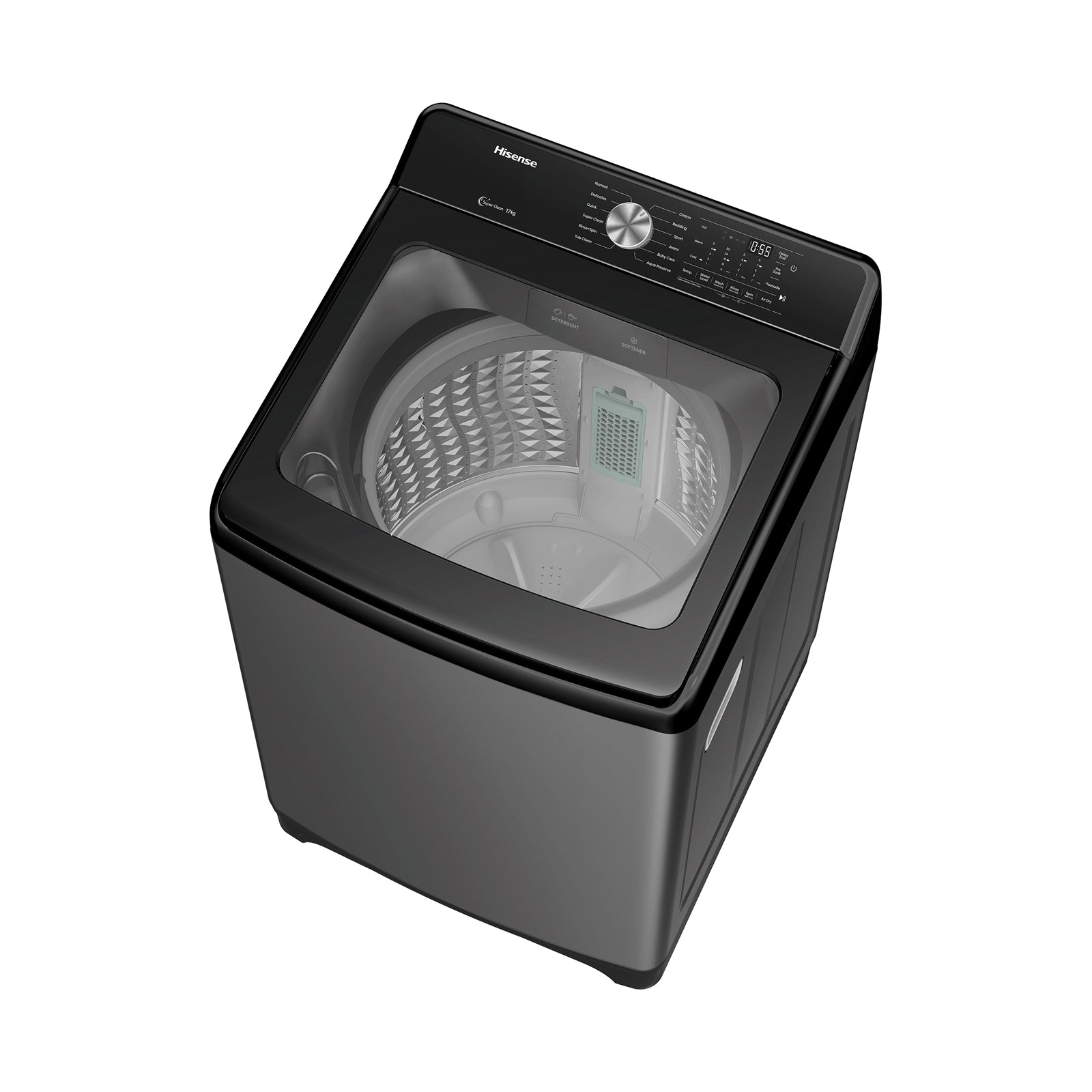 HISENSE Washer 17 Kg Top Load Titanium