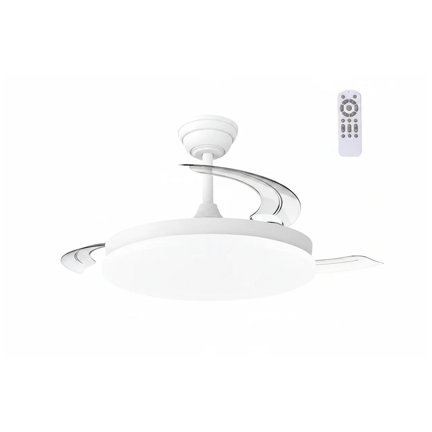 Wave Retractable Ceiling Fan 42" With remote control WAVE